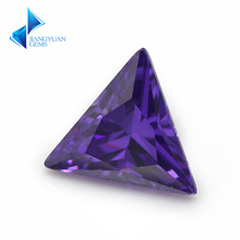 Triangle Shape 5A Violet 3x3~10x10mm CZ Stone Synthetic Gems Cubic Zirconia 2024 - buy cheap