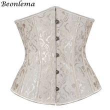 Beonlema plus size underbust espartilho feminino cintura modelagem korse casamento branco sexy cincher steampunk corselet vermelho preto korsett 2024 - compre barato
