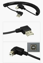 USB 2,0 кабель для зарядки и передачи данных типа B под прямым углом, 4 фута, 4pin, USB 2,0, для принтера и сканера USB 2,0 2024 - купить недорого