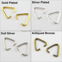 Anéis de pular abertos triangulares 9x9mm, 500 peças conectores bbaldes ouro prata bronze plt para fazer jóias artesanato diy cn020 2024 - compre barato