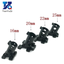 TianYuQi-Tubo de carbono de aleación de aluminio, soporte para pie, piezas de fijación, 16mm, 20mm, 22mm, 25mm, negro 2024 - compra barato
