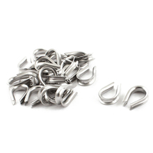 DSHA New Hot Stainless Steel 4mm Wire Rope Cable Thimbles Silver Tone 25 Pcs 2024 - buy cheap