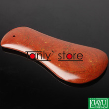 Wholesale and Retail Traditional Massage Tool  Natural 5A red yellow Bian-stone Healing Guasha board 100x35x5mm 2024 - buy cheap