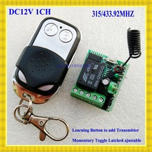 Radio Remote Control Switch 12v DC Mini Receiver Metal Push Button Transmitter Learning Code 315/433 Momentary Toggle Latched 2024 - buy cheap