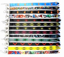 10 Pcs Batman & Superman Cartoon Lanyard ID badge Holders Sport neck strap keychains Wholesale 2024 - buy cheap