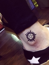 Водонепроницаемая временная татуировка хна для татуировки Поддельные флэш-тату наклейки тату татуировки Шестигранная звезда SYA077 2024 - купить недорого
