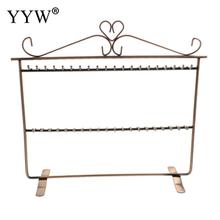 Metal Jewelry Display Earrings Ring Necklace Bracelets Frame Storage Hanging Holder Jewelry Display Stand Shelf Organizer Holder 2024 - buy cheap