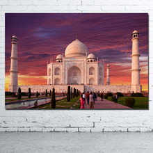 Индийское старое здание Тадж-Махал изображение напечатано холст ткань настенный художественный постер для декора комнаты 2024 - купить недорого