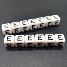 20pcs/lot 10mm Letter E Square Alphabet Beads Acrylic Beads For Jewelry Making DIY Bracelet Necklace Accessories #ZM10mm 2024 - buy cheap