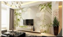 Personalizado foto papel de parede 3d murais papel de parede romântico flicker fresco bambu sonho definição tv pintura de bambu 2024 - compre barato