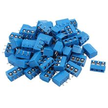 50PCS blue ABS KF301-3P 5.08mm 3 Pin Connect Terminal Screw Terminal Connector 2024 - buy cheap