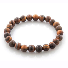 Tiger Eye Bracelets Bangles Elastic Rope Chain Natural Stone Dyed Loose Beads Friendship Bracelets For Women and Men Jewelry 2024 - buy cheap