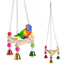 Птица попугаи, попугаи, деревянный гамак, качели, Висячие игрушки-Y102 2024 - купить недорого