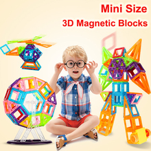 Construção magnética para crianças, blocos de construção magnéticos diy, mini tamanho, 100-298 peças, brinquedo educacional infantil 2024 - compre barato