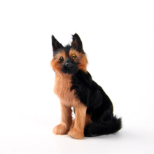 Pequeño bonito simulaiton perro Lobo juguete polietileno y piel sentado perro muñeca regalo alrededor de 13x8x16cm 2233 2024 - compra barato