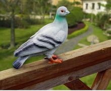 Cerca de 20x22cm modelo de simulação cinza pombos, resina ambiente artesanato aves paz pássaro, decoração de jardim pastoral presente brinquedo a0159 2024 - compre barato