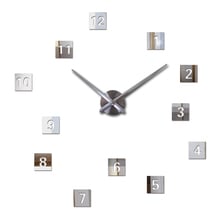 Reloj de pared de cuarzo para sala de estar, nuevo accesorio de diseño moderno, grandes y decorativos, etiquetas acrílicas con motivos de Europa, klok, 2018 2024 - compra barato