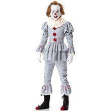 Palhaço traje assustador halloween traje para mulher coringa stephen king it s it pennywise traje palhaços terno fantasia festa prop outfit 2024 - compre barato