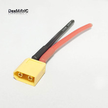 Conector macho XT60, cable de silicona de 10CM, 12AWG, batería de litio, cable modificado RC 2024 - compra barato