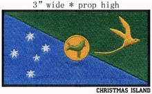 Christmas Island Flag 3" wide embroidery patch  for dress/embroidered applique/animals 2024 - buy cheap