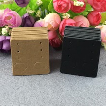 200PCS/Lot Kraft Earring Cards Blank brown Jewelry Card paper Earring Displays cards Custom Logo need add Cost Extra 2024 - buy cheap