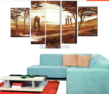 MODERN ABSTRACT HUGE LARGE CANVAS ART OIL PAINTING  5P africa landscape paintings  no framed 2024 - buy cheap