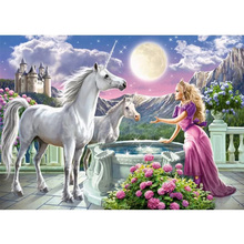 Princess and unicorn diamond Embroidery diy diamond painting mosaic diamant painting 3d cross stitch pictures H598 2024 - buy cheap