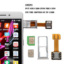 1 шт. DIY практичный Универсальный TF Гибридный разъем для sim-карт, адаптер для двух Sim-карт, удлинитель Micro SD, Nano Cato, детали для телефонов Android 2024 - купить недорого