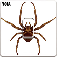 YOJA Interessante Interruptor Aranha Adesivo de Parede PVC Home Decor Decal 12ss0102 2024 - compre barato