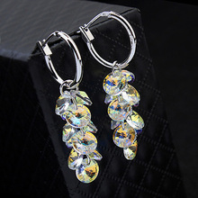 Elegant Charm Drop Earrings for Women Crystals From Swarovski Wedding Accessories Earrings Fashion Jewelry 2024 - buy cheap