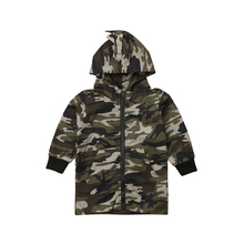 Toddler Kids Baby Boys Girls Coat Autum Spring Camo Dinosaur Zipper Long Sleeve Top Coat Hooded Outwear Jacket Clothes 2024 - buy cheap