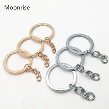 10Pcs Metal Split Keychain Ring Parts Key Chains With 25mm Open Jump Ring Connector Key Ring DIY Accessories HK148 2024 - buy cheap