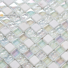 elegant pure white glass mixed stone mosaic tiles bathroom tiles backsplash mosaic tile bathroom shower mosaic free shipping 2024 - buy cheap