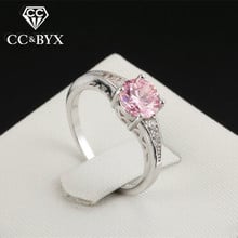 CC Jewelry Fashion Jewelry Rings For Women Simple Charm Cincin Wanita Pink Stone Ring Bridal Wedding Engagement Bijoux CC1171 2024 - buy cheap