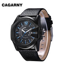 Mens Watches Top Brand Luxury Cagrny Quartz Watch Men Leather Watchband Date Quartz-Watch Casual Clock Male Fashion Wristwatch 2024 - buy cheap