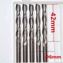 6mm*42mm,Freeshipping,CNC wood tools,carbide End Mill,woodworking insert router bit,Tungsten steel milling ,MDF,PVC,Acrylic,Wood 2024 - buy cheap