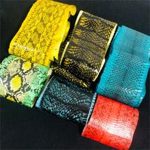 colorful genuine snake skin nature leather piece craft material multi pattern 1pc for wallet handbag decoration 2024 - buy cheap