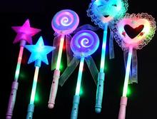 Varita luminosa mágica de destello de luz LED para niñas, accesorios para vestido de princesa de hadas, decoración de fiesta, regalo de Navidad, YH1287 2024 - compra barato