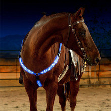 LED Horse Harness Breastplate Nylon Webbing Night Visible Horse Riding Equipment Paardensport Racing Cheval Equitation 2024 - buy cheap