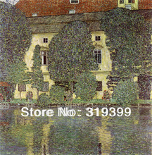 Gustav Klimt  Oil Painting on Linen Canvas,Schloss Kammer on Lake Attersee III,Free fast shipping,Handmade,Museum quality 2024 - buy cheap