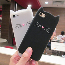 Cute Cat Ear Girly Phone Case For iPhone X XS Silicone Soft TPU Back Phone Coverage Cases for iPhone 6 6S 7 8 Plus Back Capinhas 2024 - buy cheap