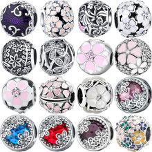 Flower 925 Sterling Silver Bracelet Floating Charms Beads Fit Original Charms Bracelets for Women Necklace Womens Jewelry 2024 - buy cheap