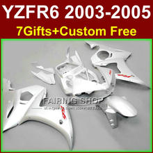 Полностью белые Обтекатели для YAMAHA ABS Обтекатели YZF R6 2003 2004 2005 комплект обтекателей r6 03 04 05 + 7 подарков KU6E 2024 - купить недорого