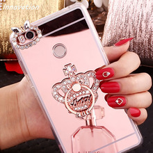 Cute Finger Ring Mirror Case For Xiaomi Redmi 4X 4A 3S Note 4 5 7 Pro Cover Luxury Soft TPU Phone Back For Xiomi Mi A 2 A2 Lite 2024 - buy cheap