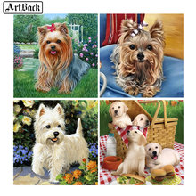 Cute color dog pattern 5D DIY diamond painting animal kit home decoration painting 3d diamond embroidery mosaic wall sticker 2024 - buy cheap