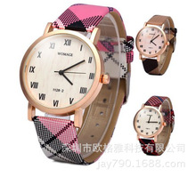 2015 новые европейские часы Geya Женские клетчатые часы в римском стиле женские модные часы с ремешком 2024 - купить недорого