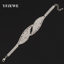 Yfjewe moda strass jóias pulseiras para mulheres de luxo clássico cristal pulseiras pulseiras acessórios festa casamento b127 2024 - compre barato