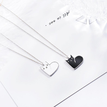 KOFSAC Popular 925 Sterling Silver Necklaces For Women Jewelry Sweet Cute Black White Cat Necklace Women Engagement Accessories 2024 - buy cheap