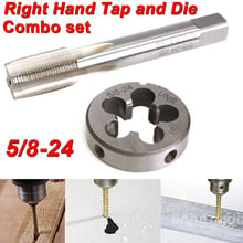 Conjunto manual 5/8-24 unef molde redondo e liga de aço, ferramenta de corte, mão direita 2024 - compre barato
