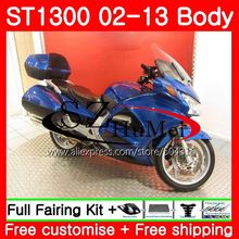 Обтекатель для HONDA Pan European STX1300 ST1300 02 07 08 09 10 11 12 111SH8 ST-1300 ST 1300 Hot blue 2007 2008 2009 2010 2011 2012 2024 - купить недорого